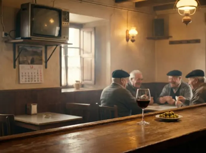 personas en bar de pueblo echando la partida thumbnail