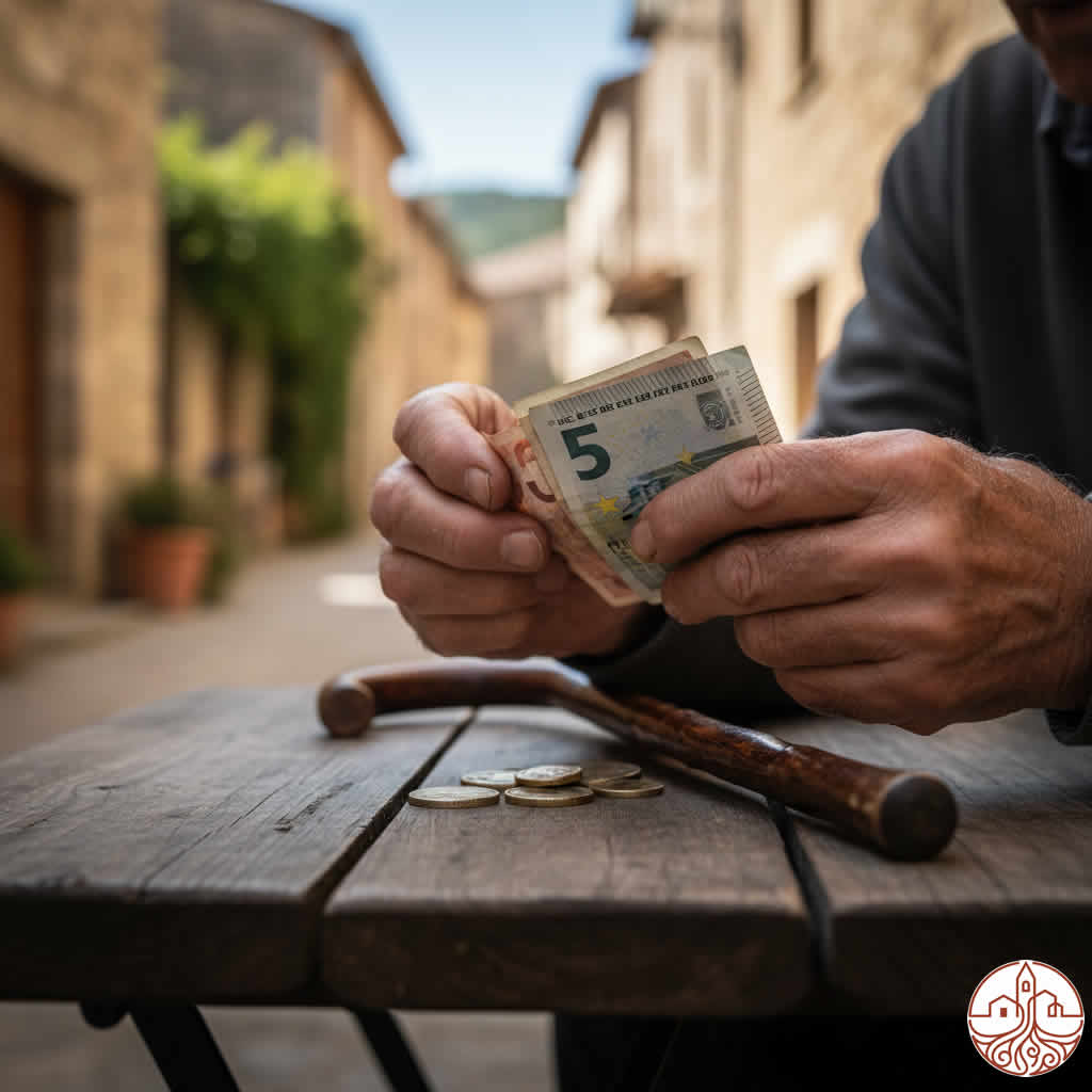 anciano contando dinero