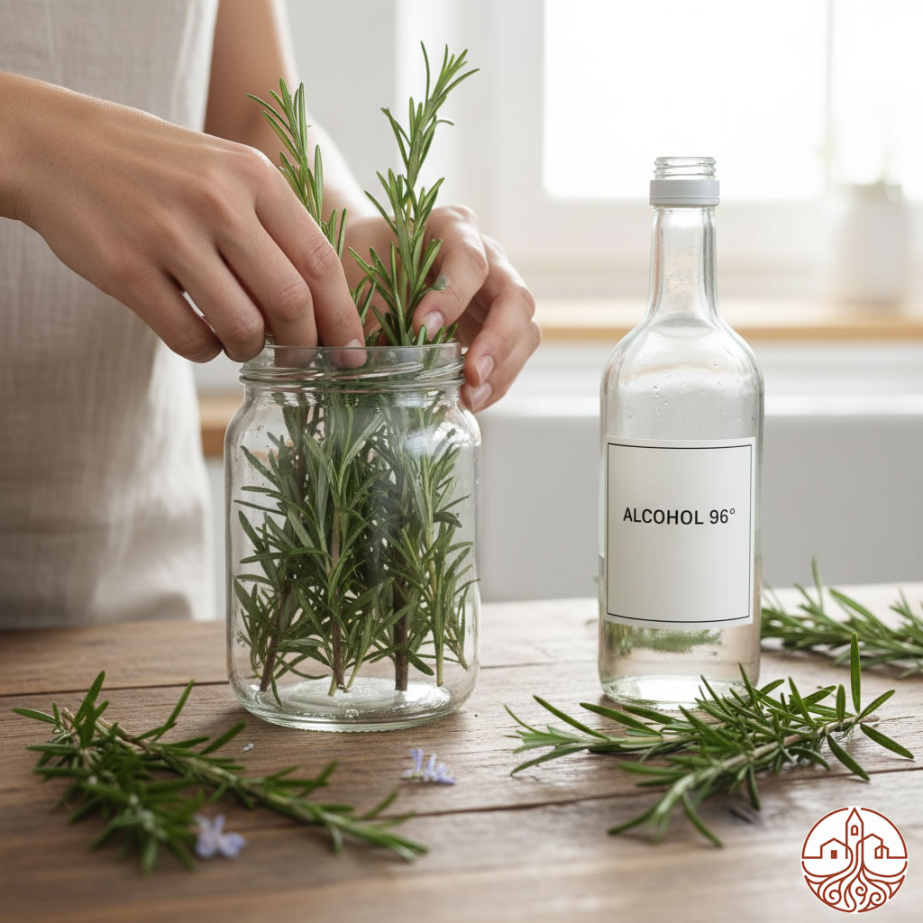 Preparación de alcohol de romero