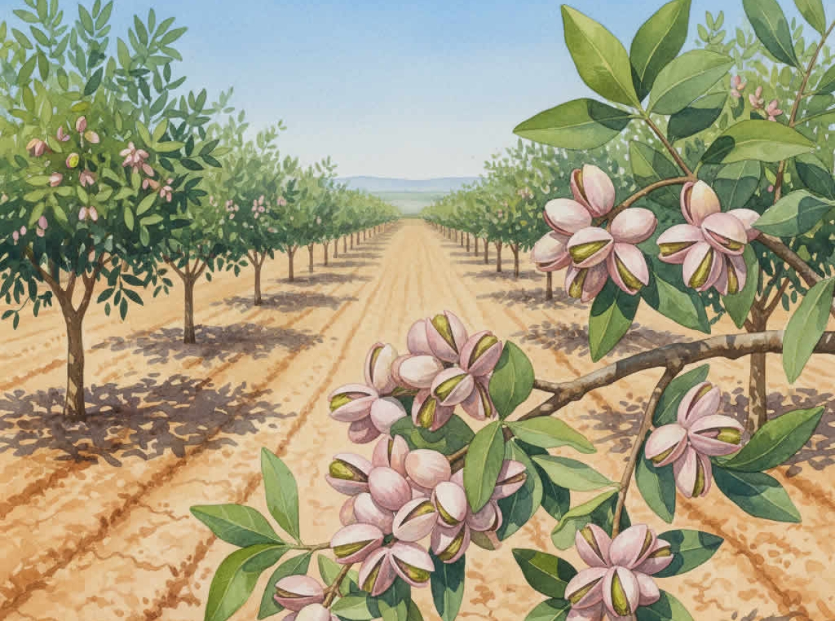 Plantación de pistachos