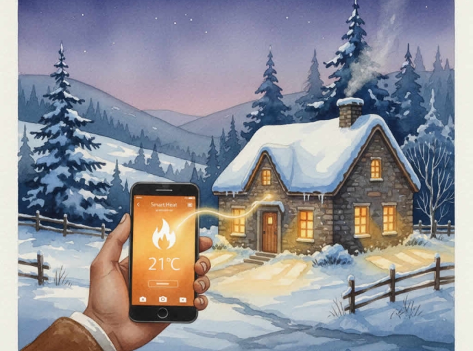 Encendiendo la calefacción a través del móvil antes de llegar a casa