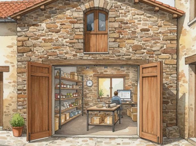 Negocio de venta online en casa de pueblo