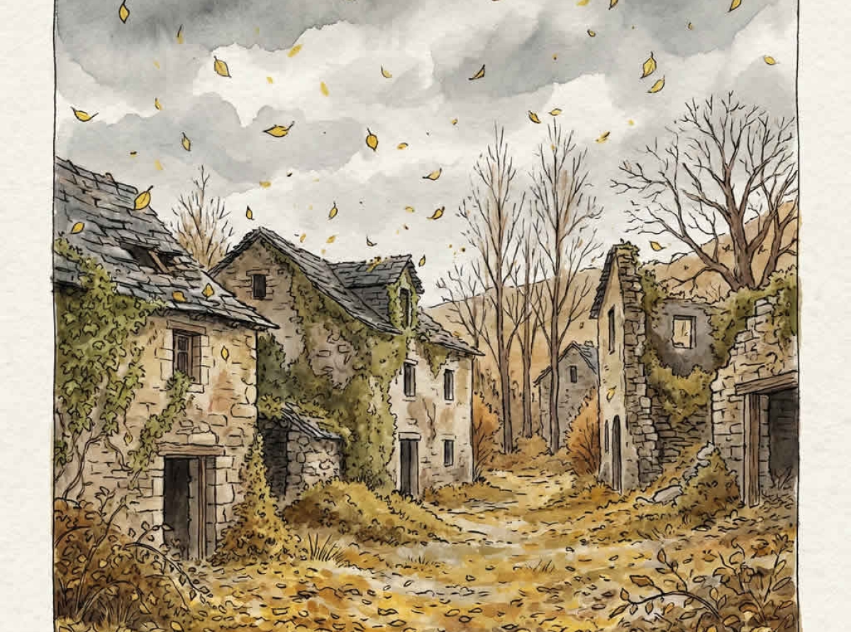 Pueblo pirenaico abandonado