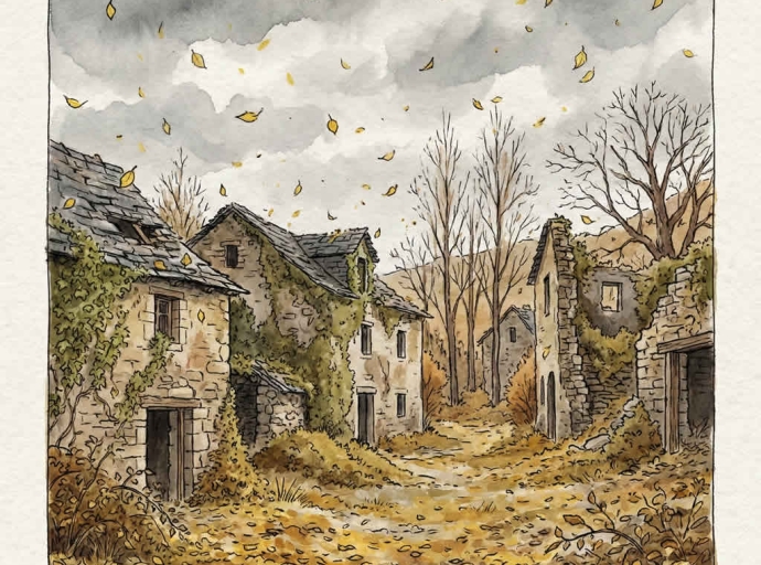 Pueblo pirenaico abandonado