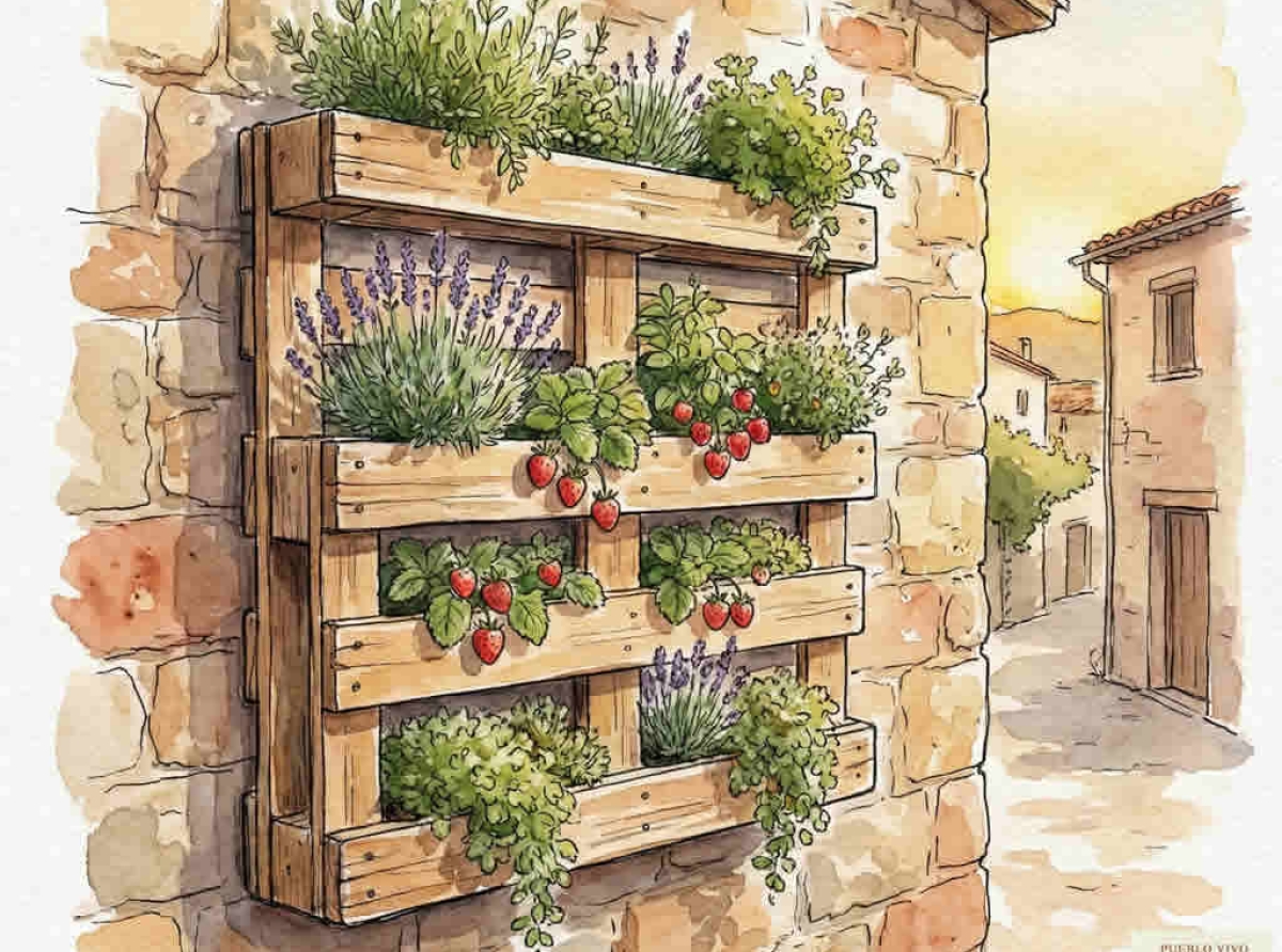 Huerto vertical con palet